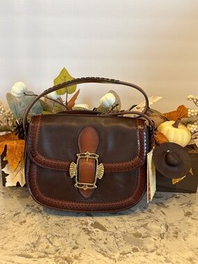 NWT Hidesign Churro 02 Brown Leather Shoulder Handbag